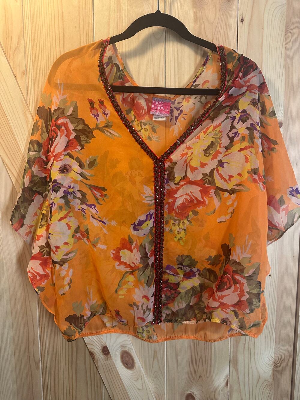 Free People Floral Beaded
Kimono Top - Size M